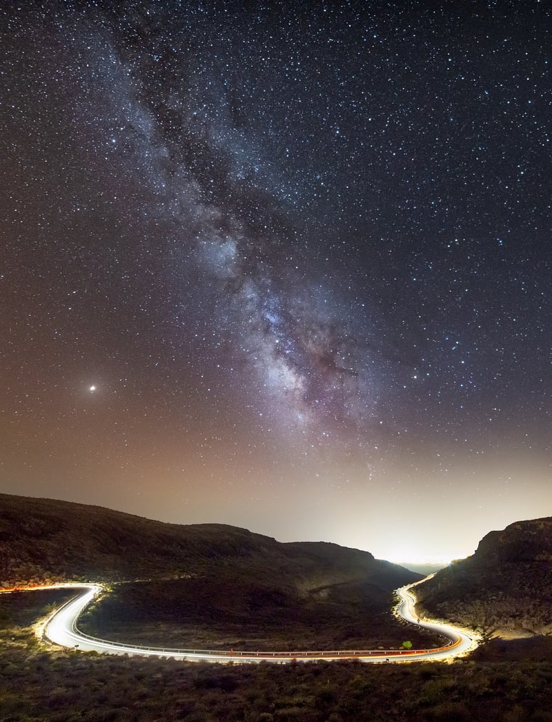 Starry Night Sky on a Balcony